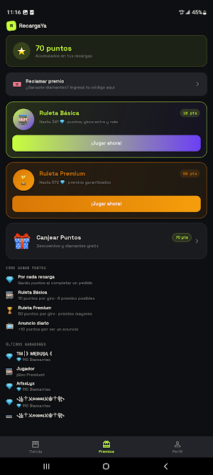RecargasYA  diamantes para FF Screenshot 3