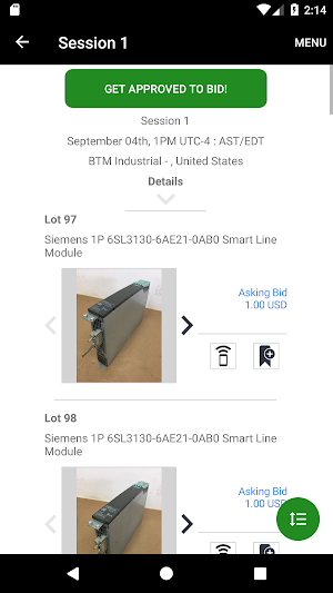 BTM Industrial Auctions Screenshot 2