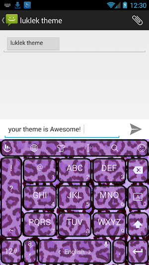 Keyboard Theme Leopard Purple Screenshot 3