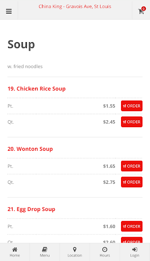 China King St Louis Ordering Screenshot 2