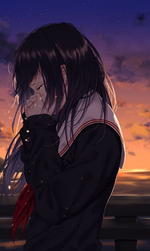 Sad Girl Anime Wallpaper Screenshot 3