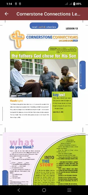 Cornerstone Connections Lesson Screenshot 1
