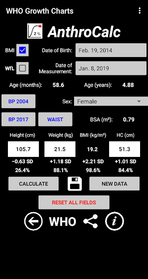 AnthroCalc Screenshot 2