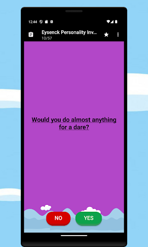 Eysenck Personality Inventory Screenshot 3