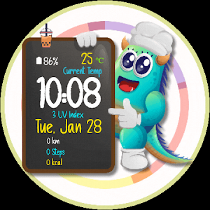 Blue Chef Animated Watch Face Screenshot 2