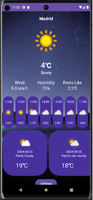 Sam Weather Screenshot 2