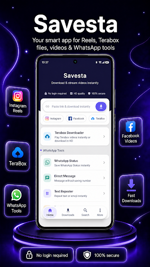 Savesta: Video & Status Saver Screenshot 0
