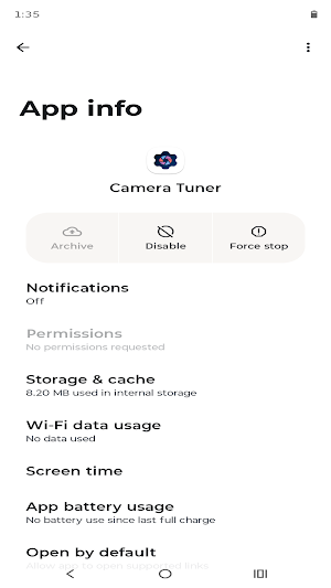 Moto Camera Tuner A16 Screenshot 0