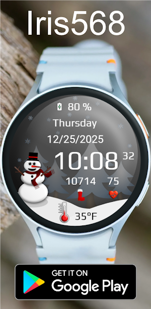 Iris568 Christmas Watch Face Screenshot 3