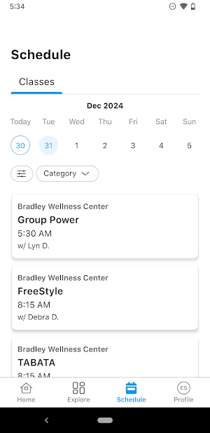 Bradley Wellness Member App Screenshot 2