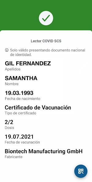 Lector COVID SCS Screenshot 3