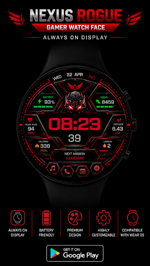 Nexus Rogue Watch Face Screenshot 2