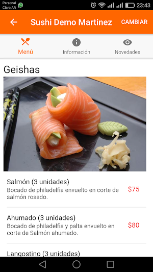Demo Sushi Screenshot 2