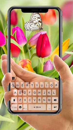 Flower Transparent Keyboard Background Screenshot 0