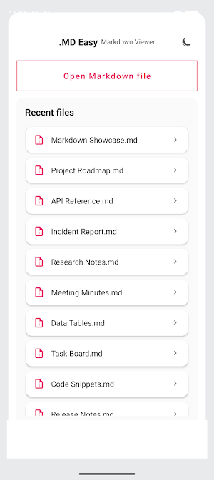 .MD Easy - Markdown reader. Screenshot 0