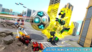 Football Robot Car Transform: Muscle Car Games Screenshot 1