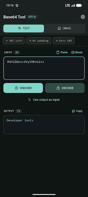 Base64 Encoder Decoder Screenshot 1
