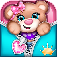Teddy Bear Zipper Lock Screen