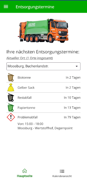 Entsorgungskalender Freising Screenshot 0