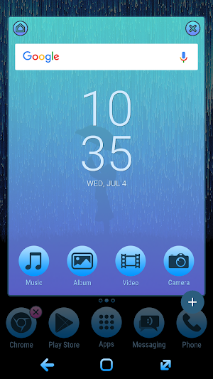 Girl in the neon rain | Xperia™ Theme Screenshot 3