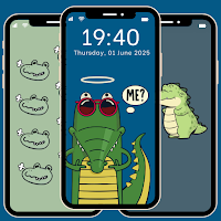 Kawaii Crocodile Wallpaper 4K