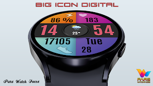 Big Icon Digital Watch Face Screenshot 3
