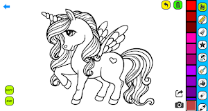 Unicorn Coloring Pages Screenshot 1