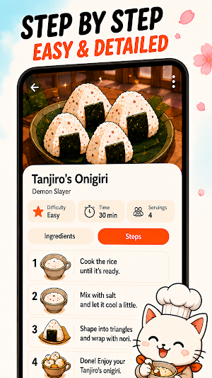Anime Food: Japanese Recipes Screenshot 1