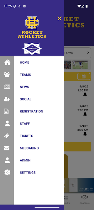 Catholic Rockets Athletics Screenshot 2