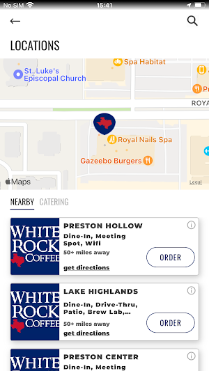 White Rock Coffee Screenshot 1