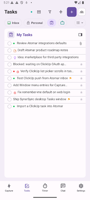 SynerSync: Tasks & Time Screenshot 2