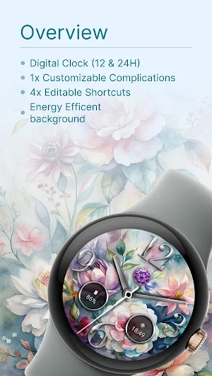 Spring Elegance Watch Face Screenshot 2