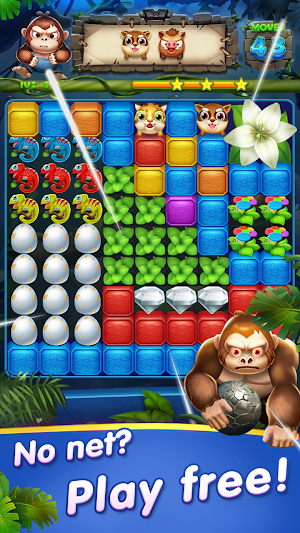 Jungle Blast  -  Jewels Crush Puzzle Game Screenshot 3