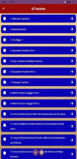 Pre-Algebra Screenshot 1