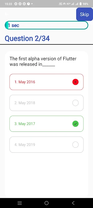 Flutter Quiz Questions Screenshot 3