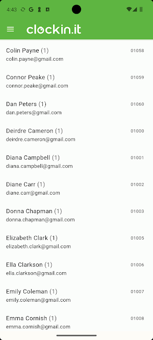 clockin.it register demo Screenshot 0
