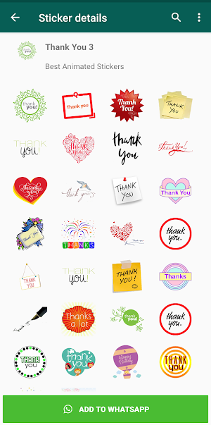 THANK YOU Sticker WAStickerApp Screenshot 2