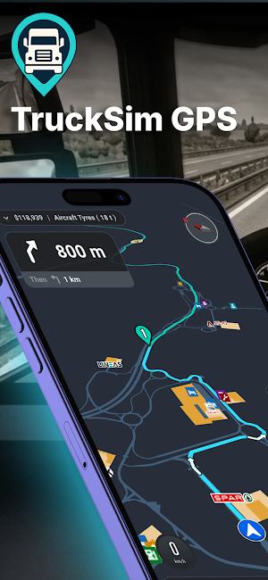 TruckSim GPS - ETS2 & ATS Map Screenshot 0