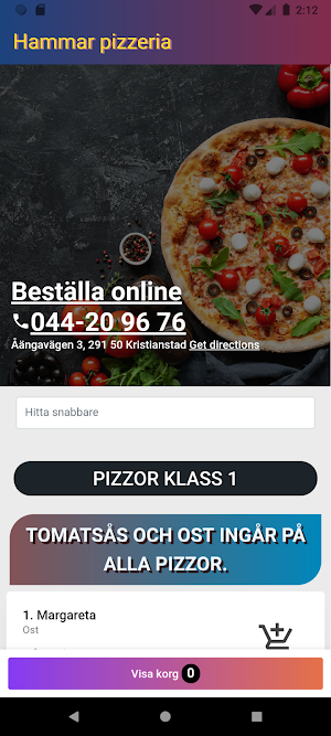 Hammar Pizzeria Screenshot 1