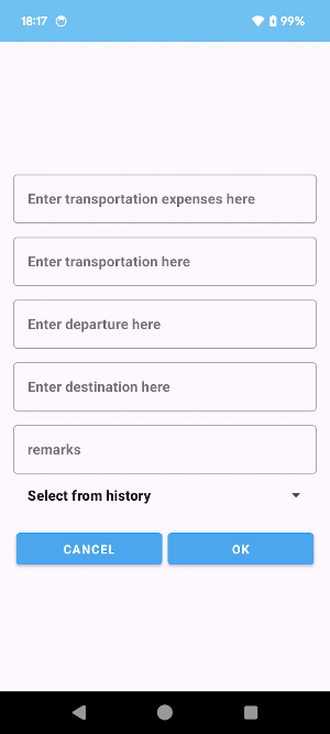 Transportation expenses Screenshot 3