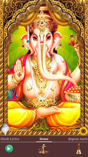 Ganpati Ganesh Bhajan, Mantra, Aarti & Wallpaper Screenshot 0