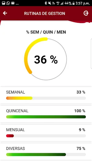 Rutinas de gestión Screenshot 2