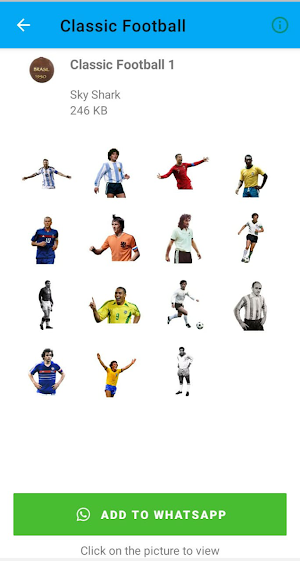 Classic Football Stickers Screenshot 0
