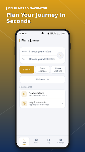 Delhi Metro Navigator Screenshot 0