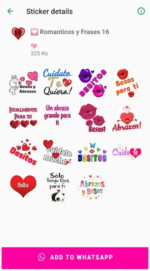 Stickers de Amor para WhatsApp Screenshot 1
