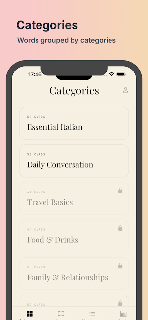 Italian Vocabulary Screenshot 1