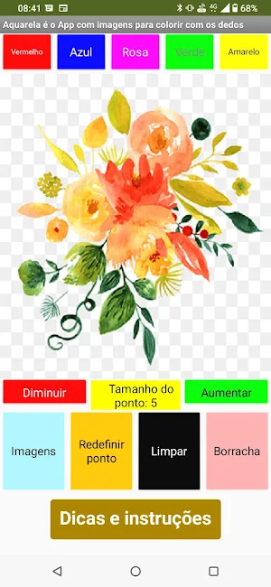 Aquarela colorir com os dedos Screenshot 0
