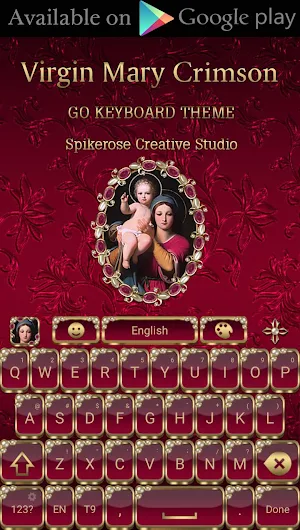 Virgin Mary Crimson Dialer theme Screenshot 3
