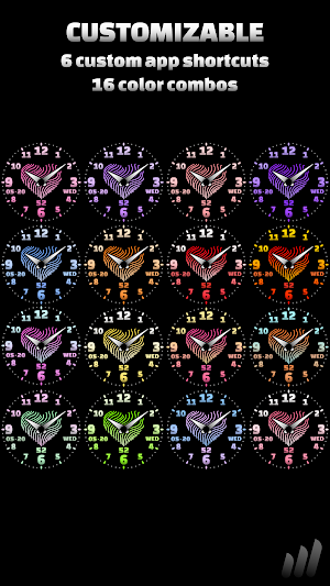 NW Love Multicolor Watch Face Screenshot 1