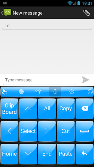 Keyboard Theme Gloss Azure Screenshot 2